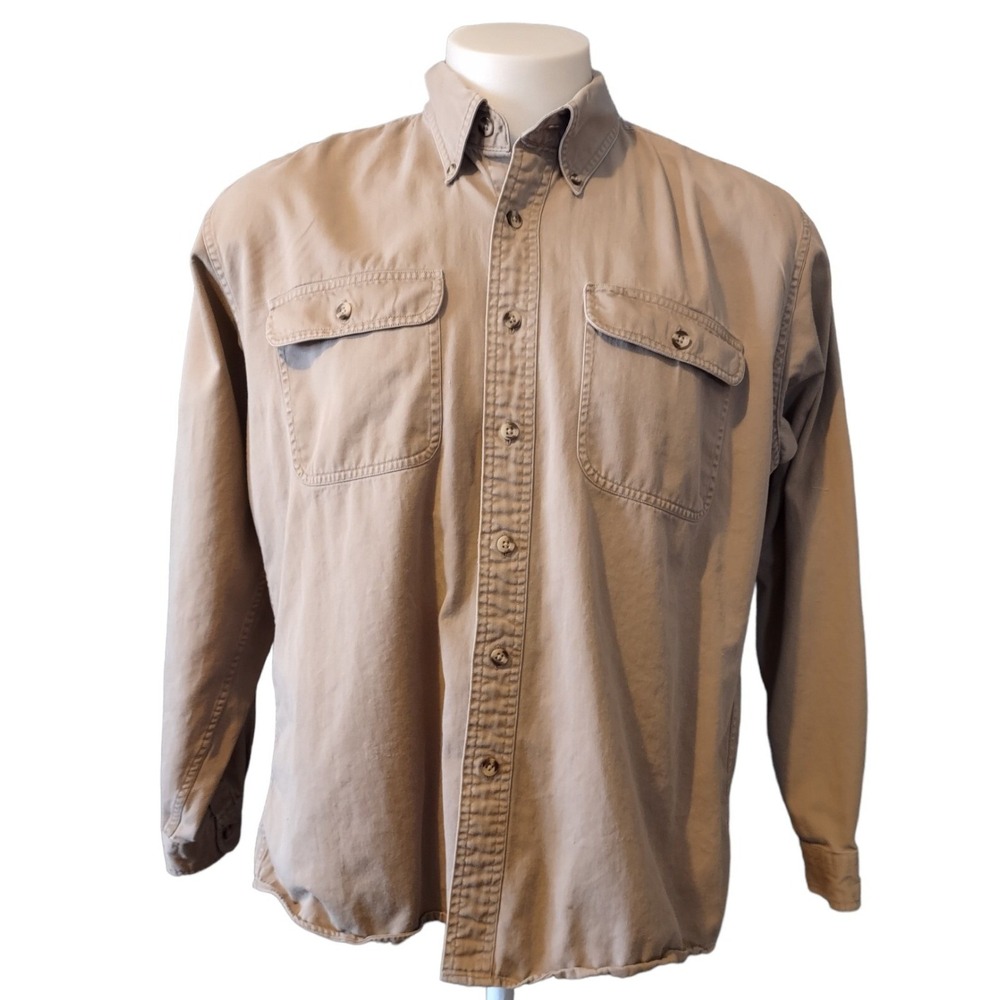 Gander Mountain Heavy Button Down Shirt Mens Adult Large Long sleeve Pockets‎